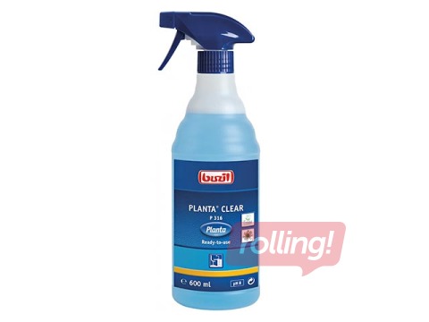 Stiklu tīrīšanas līdzeklis ar izsmidzinātāju Buzil P316 Planta Clear, 600 ml