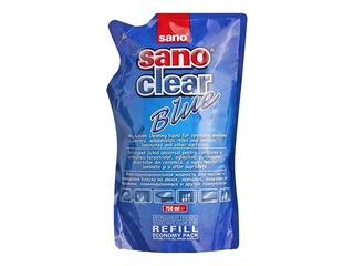 Tīrīšanas līdzeklis stiklam Sano Clear Blue, papildināšana, 750ml