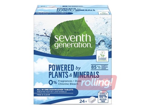 Ekoloģiskas tabletes trauku mašīnai Seventh Generation, 24 gab.