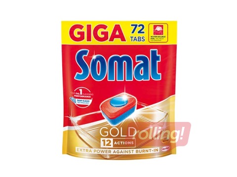 Tabletes  trauku mazgājamai mašīnai SOMAT gold, 72gb.