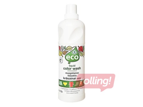 Šķidrais veļas mazgāšanas līdzeklis krāsainai veļai ECO, 1l