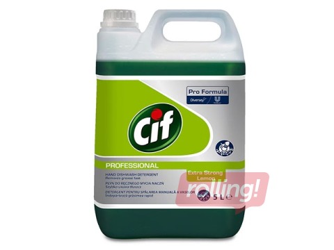 Trauku mazgāšanas līdzeklis Cif Professional Extra Strong Lemon, 5L