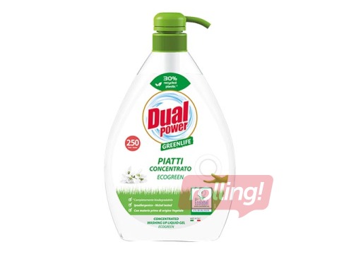 Koncentrēts trauku mazgāšanas līdzeklis Dual Power Eco, 1L