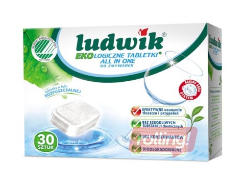 Tabletes trauku mazgājamai mašīnai Ludwik eco, All in One 30 gb