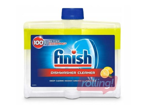 Trauku mazgājamās mašīnas tīrīšanas līdzeklis Finish, lemon, 250ml