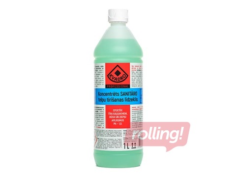 Koncentrēts sanitāro telpu tīrīšanas līdzeklis, KVADRO, 1L