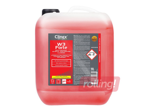 Sanitāro virsmu tīrīšanas līdzekļis Clinez, W3 Forte, 10l