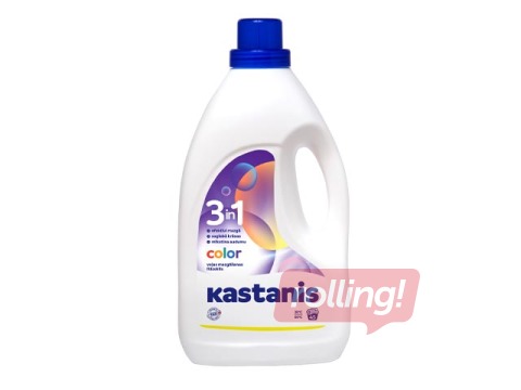 Veļas mazgāšanas līdzeklis Kastanis, 3in1 Color, 1800ml