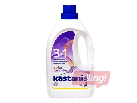 Veļas mazgāšanas līdzeklis Kastanis, 3in1 Color Lavander, 900ml
