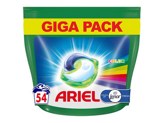 Veļas mazgāšanas kapsulas, Ariel All-in-1, Touch of Lenor, Color, 54 gab.