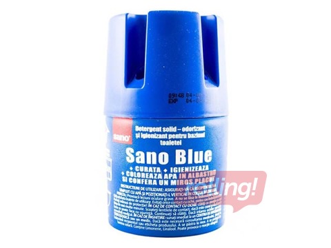 Tualetes bloks skalojamai kastei Sano Blue, 150gr