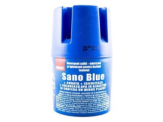 Tualetes bloks skalojamai kastei Sano Blue, 150gr