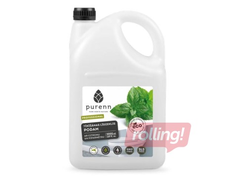 Ekoloģisks tualetes tīrīšanas līdzeklis ar citronu un piparmētru Purenn, 5 l