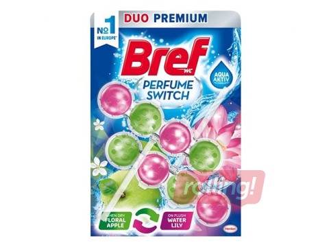 Tualetes bloks Bref Power aktiv Floral Apple-water lily, 2 gab.
