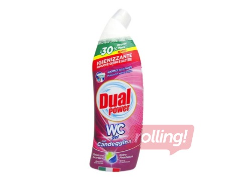 Tualetes poda tīrīšanas želeja ar hloru, Dual Power 700 ml