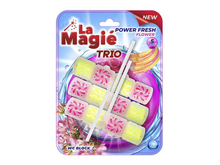 Tualetes bloks, La Magie Power Fresh Trio, Flower garden, 3x40g