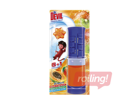 Tualetes poda tīrītājs un atsvaidzinātājs,Dr.Devil, ar dozatoru, Tropic Fruit, 7gab.