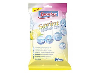 Tīrīšanas mitrās salvetes, Spontex, citrus, 40 gab.