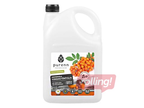 Ekoloģisks universāls videi draudzīgs virtuves virsmu tīrītājs ar ābolu un pīlādžu ekstraktiem, 5 l