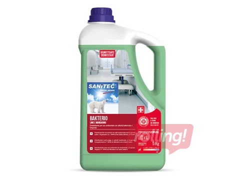 Aromatizēts mazgāšanas/dezinfekcijas līdzeklis Sanitec Bakterio Lime & Mandarino, 5l
