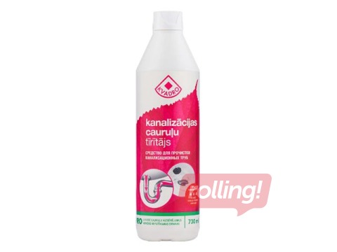 Kanalizācijas cauruļu tīrītājs KVADRO, 730 ml
