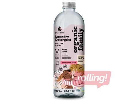 Šķidrais veļas mazgāšanas līdzeklis bez aromāta Purenn, 1l