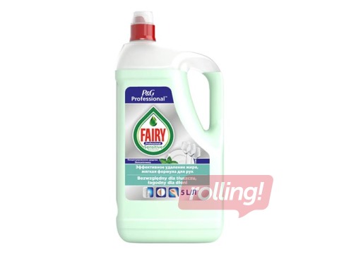 Trauku mazgāšanas līdzeklis Fairy Professional Sensitive, tējas koks un piparmētra, 5l