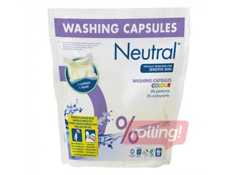 NEUTRAL veļas mazgāšanas kapsulas krāsainai veļai, 22x35ml