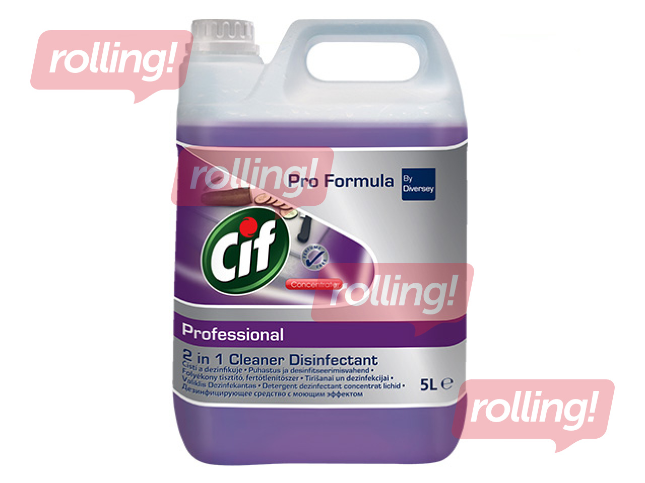 Virsmu uzkopšanas un dezinfekcijas līdzeklis Cif Professional Safeguard, 5 L