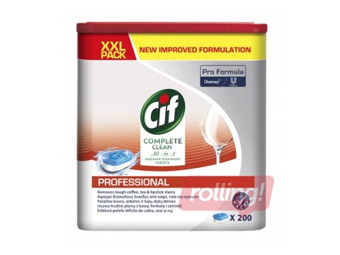 Tabletes trauku mazgājamai mašīnai, Cif ProFormula All in one, 200 gab.