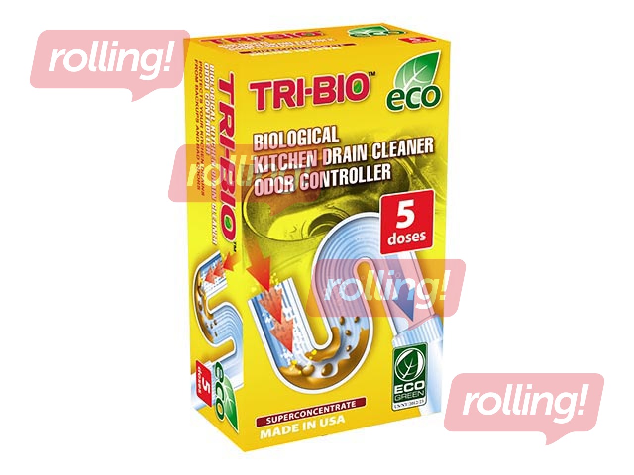 Biolīdzeklis virtuves cauruļu tīrīšanai, Tri-Bio, 100 gr.