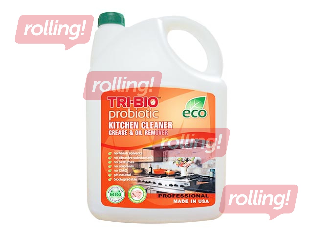 Probiotiskais biolīdzeklis virtuves tīrīšanai, tauku un eļļu notīrīšanai, Tri-Bio, 4.4l
