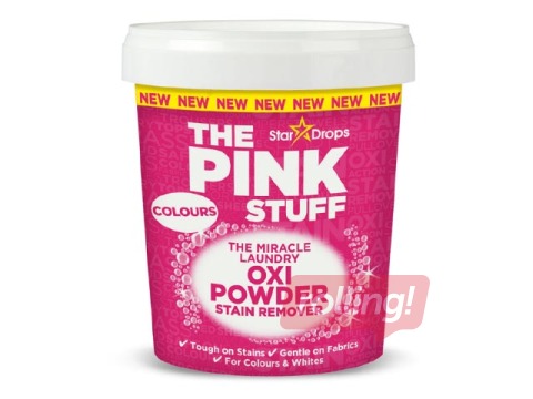 Oksidējošs traipu tīrīšanas pulveris The Pink Stuff krāsainai veļai 1kg 
