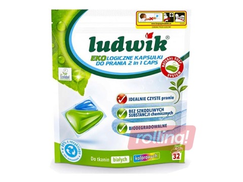 Veļas mazgāšanas kapsulas, Ludwik eco, 32 gab.