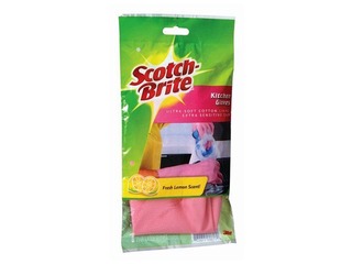 Gumijas cimdi ar kokvilnas oderi Scotch-Brite, izmērs L, 1 pāris