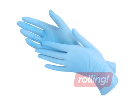 Cimdi nitrila bez pūdera Medline Mediguard, XL, 180 gab., zili