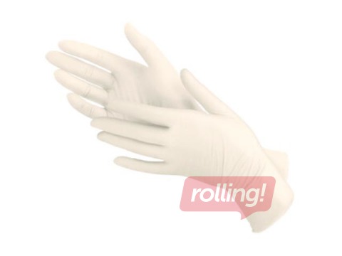 Cimdi lateksa bez pūdera Medline Curad Latex, XL, 90 gab., balti
