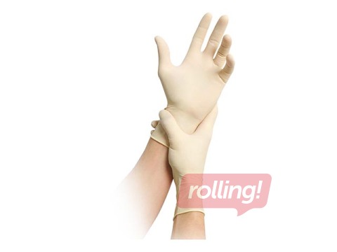 Cimdi lateksa bez pūdera MaiMed- Soft PF M, baltie, 100 gab.