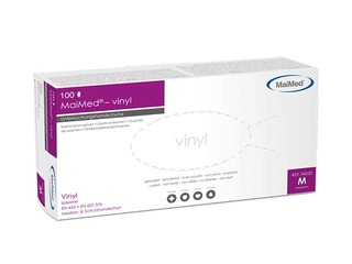 Cimdi vinila bez pūdera MaiMed, M 100 gab., zilie