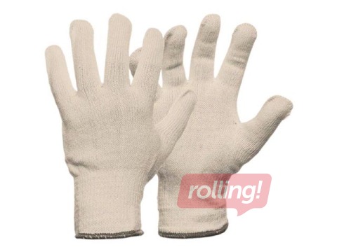 Cimdi kokvilnas trikotāžas, adīti