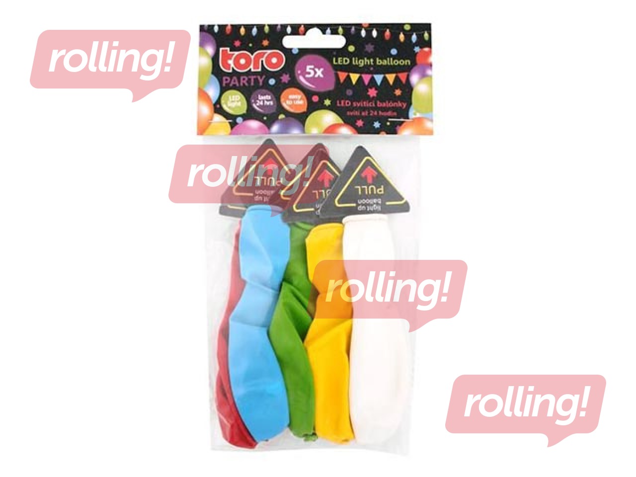 Baloni ar LED gaismām, 5 gab.