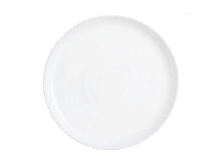 Šķīvis pusdienu Ammonite, stikla, 26cm, balts
