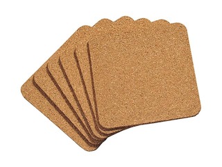 Paliktņi krūzēm, korķa 10x10cm, 6gab.