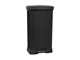 Atkritumu tvertne ar pedāli metalizēta Deco Bin, 50l, melns