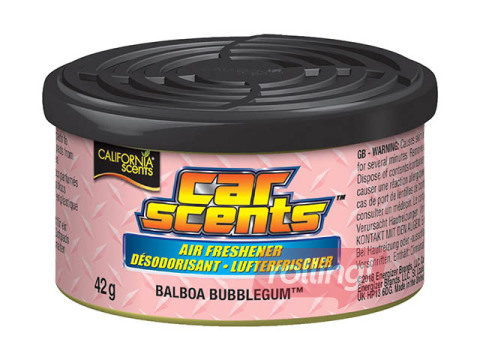 Auto gaisa atsvaidzinātājs metāla kārbā California Scents, Balboa Bubblegum, 42g
