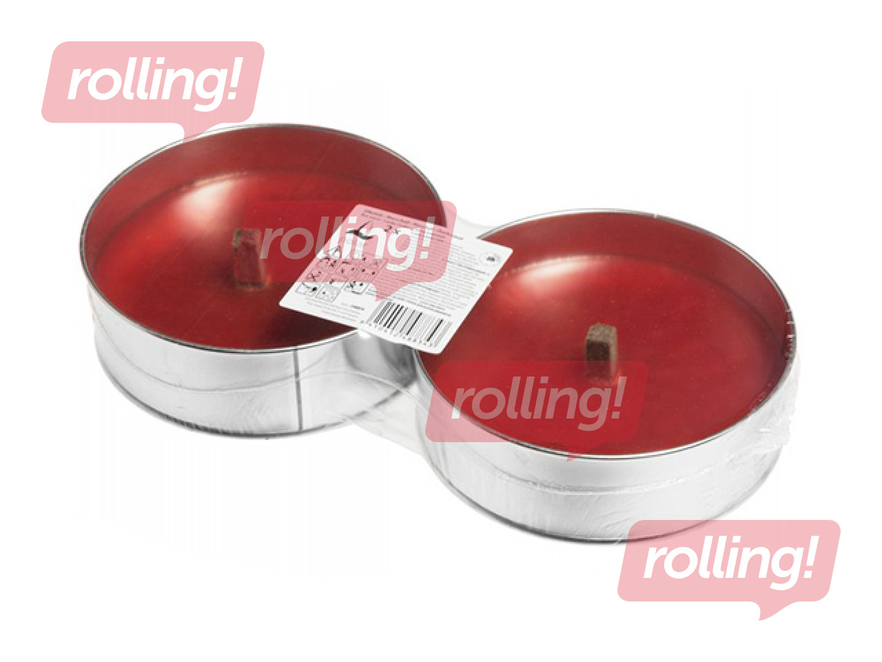 Āra sveces Polar, sarkanas, 15.3 x 5.4cm, 2 gab.