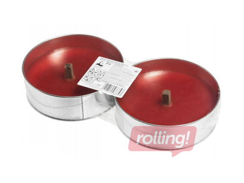 Āra sveces Polar, sarkanas, 15.3 x 5.4cm, 2 gab.