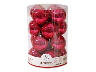 Egles bumbas, ø8 cm, 16 gab., purpura krāsas