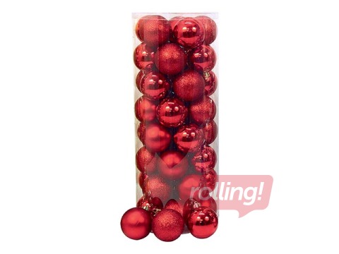 Egles bumbas, sarkanas,  ø6cm, 40 gab.