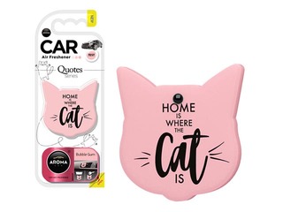 Auto gaisa atsvaidzinātājs Aroma Car Quotes Cat Bubble Gum